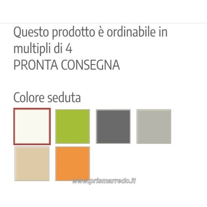 cartella colori, la sedia hoth è ordinabile in multipli di 4