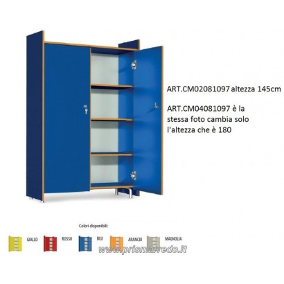 armadio di classe altezza cm. 150 x profondità 40 x lunghezza cm.100 con ante accessoriate con serratura