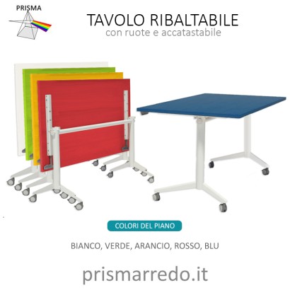 TAVOLO RIBALTABILE COLORATO